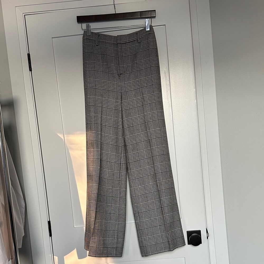 Contemporaine Black and White Houndstooth Dress Pants